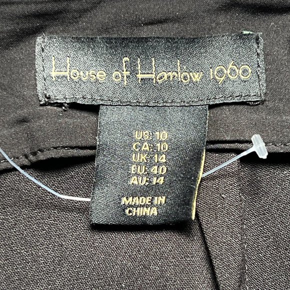 House of Harlow 1960 Womens Ankle Pants Straight Leg Regular Fit Black Size 10 - Picture 4 of 9
